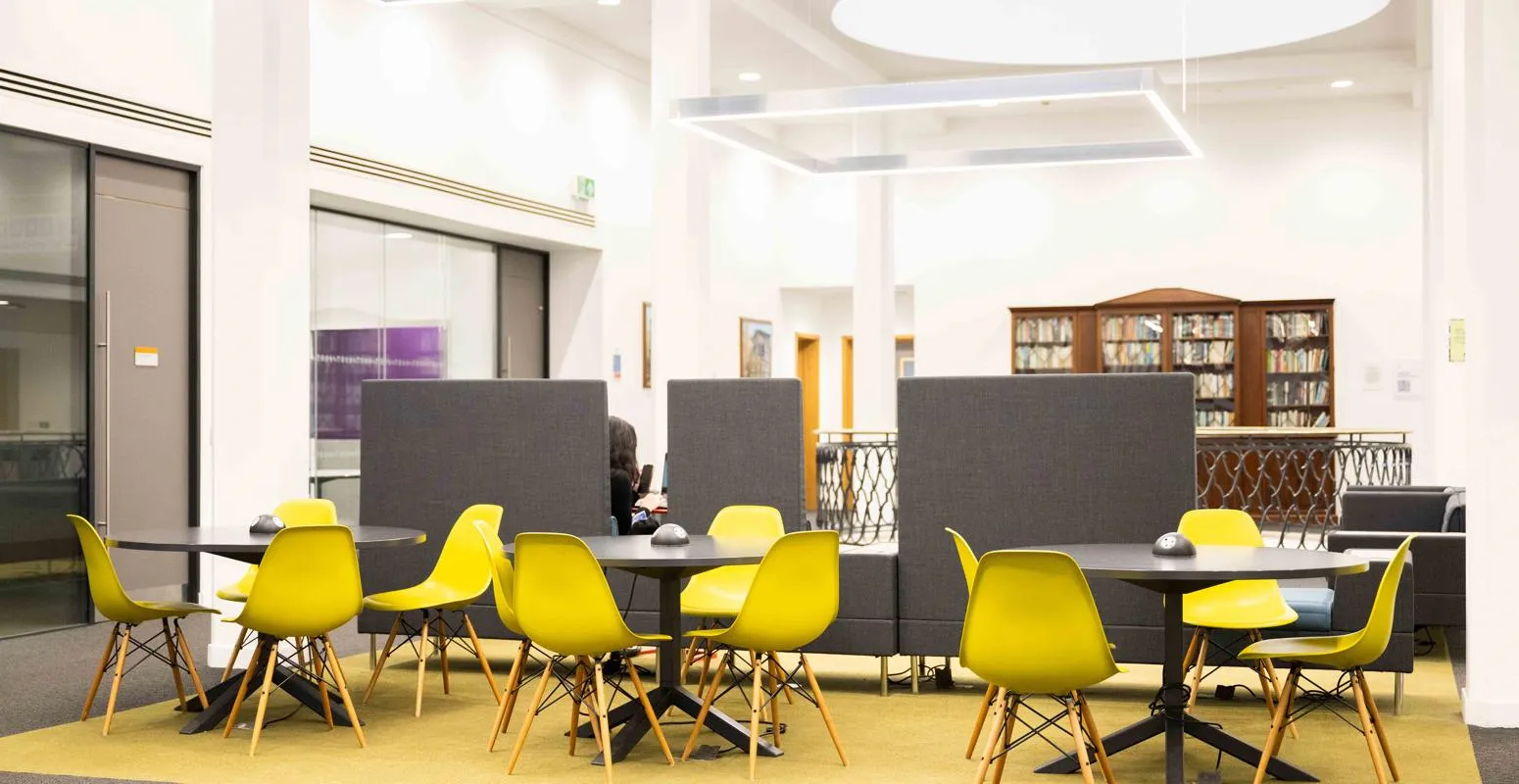 View towards the Librarian's Office