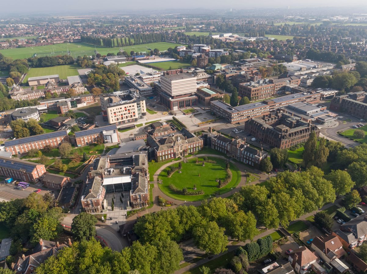 The campus from overhead