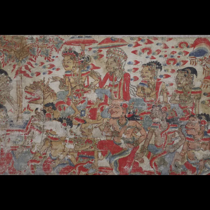 Ider-ider cloth from Bali made in the kamasan style.