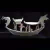 Model ‘ship of the dead’ as made for funerals in the past among the Ngaju people of Borneo.