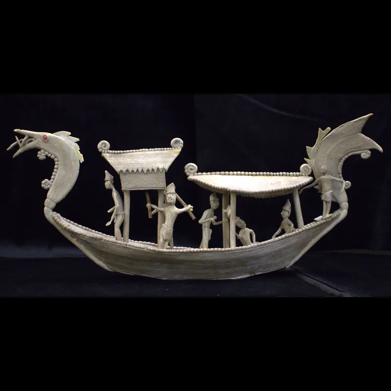 Model ‘ship of the dead’ as made for funerals in the past among the Ngaju people of Borneo.